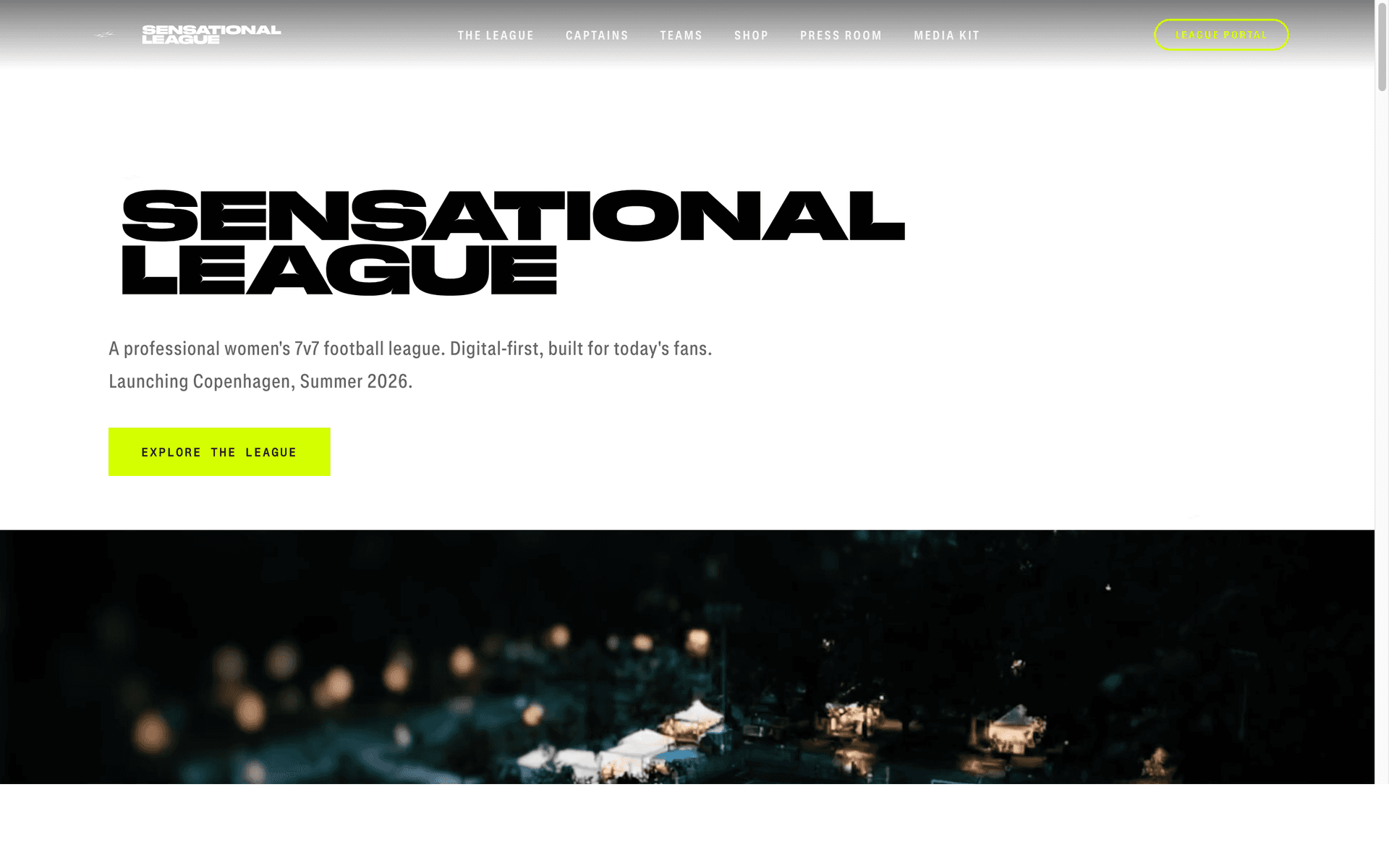 Sports platform screenshot